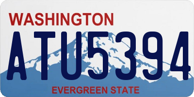 WA license plate ATU5394