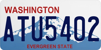 WA license plate ATU5402
