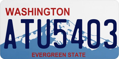 WA license plate ATU5403