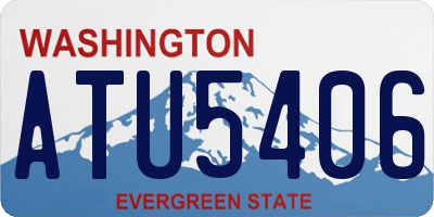 WA license plate ATU5406