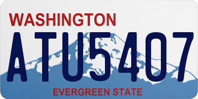 WA license plate ATU5407