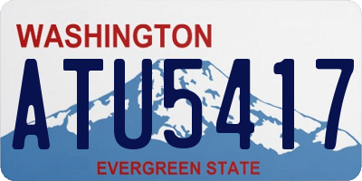 WA license plate ATU5417