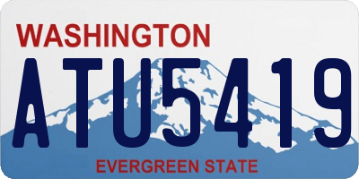 WA license plate ATU5419