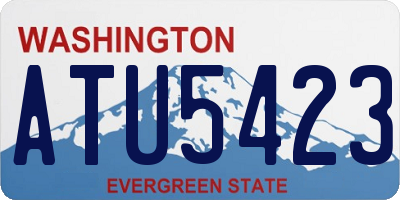 WA license plate ATU5423