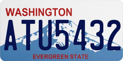 WA license plate ATU5432