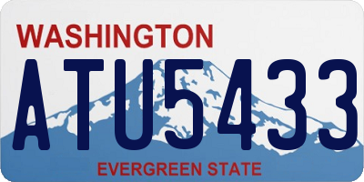 WA license plate ATU5433
