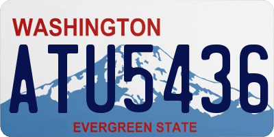 WA license plate ATU5436