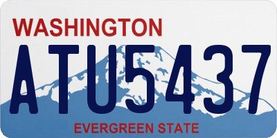 WA license plate ATU5437