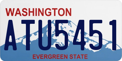 WA license plate ATU5451