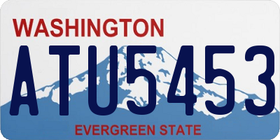 WA license plate ATU5453