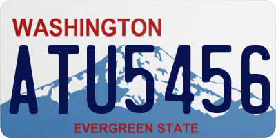 WA license plate ATU5456