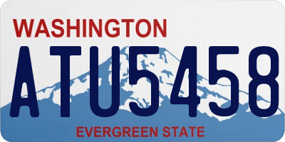 WA license plate ATU5458