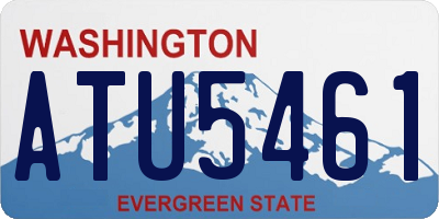 WA license plate ATU5461