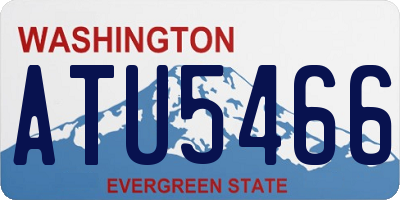WA license plate ATU5466