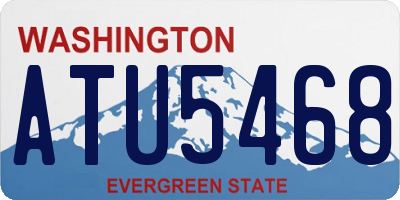 WA license plate ATU5468