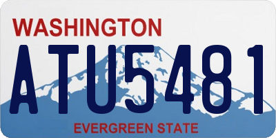WA license plate ATU5481