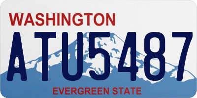 WA license plate ATU5487