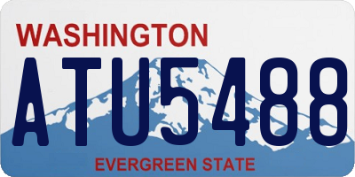 WA license plate ATU5488
