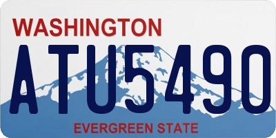 WA license plate ATU5490