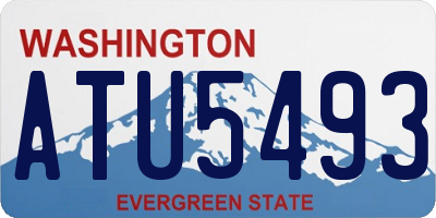 WA license plate ATU5493