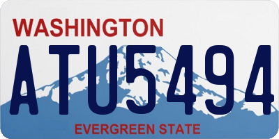 WA license plate ATU5494
