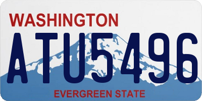 WA license plate ATU5496