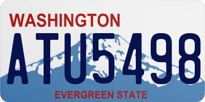 WA license plate ATU5498