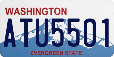 WA license plate ATU5501