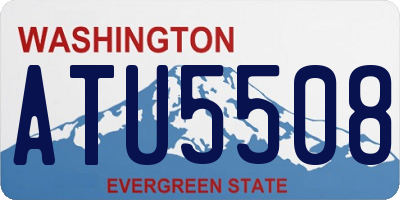 WA license plate ATU5508
