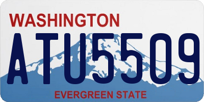 WA license plate ATU5509