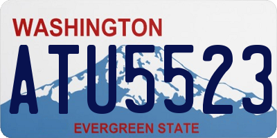 WA license plate ATU5523