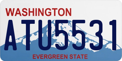 WA license plate ATU5531