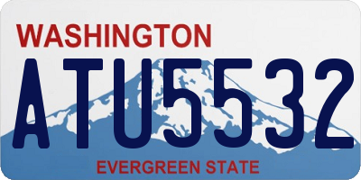 WA license plate ATU5532