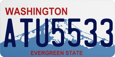WA license plate ATU5533