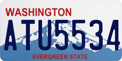 WA license plate ATU5534