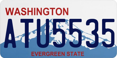 WA license plate ATU5535