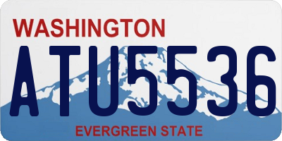 WA license plate ATU5536