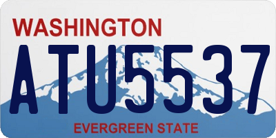 WA license plate ATU5537