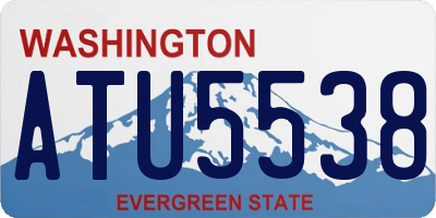 WA license plate ATU5538