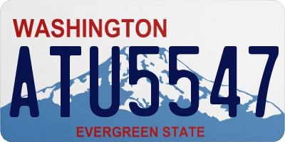 WA license plate ATU5547