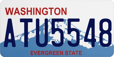 WA license plate ATU5548