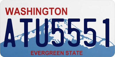 WA license plate ATU5551