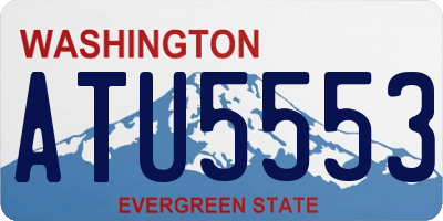 WA license plate ATU5553
