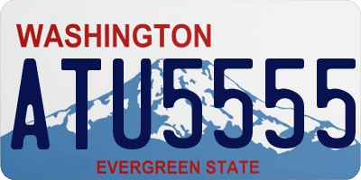 WA license plate ATU5555