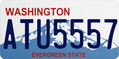 WA license plate ATU5557