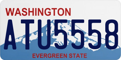 WA license plate ATU5558
