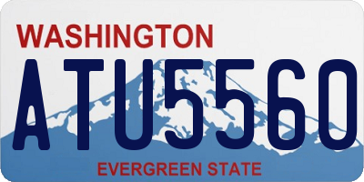 WA license plate ATU5560