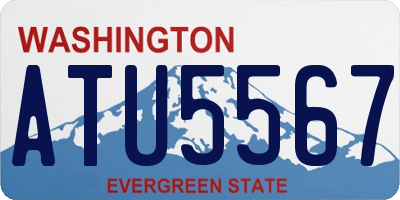 WA license plate ATU5567