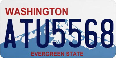 WA license plate ATU5568