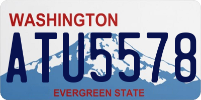 WA license plate ATU5578